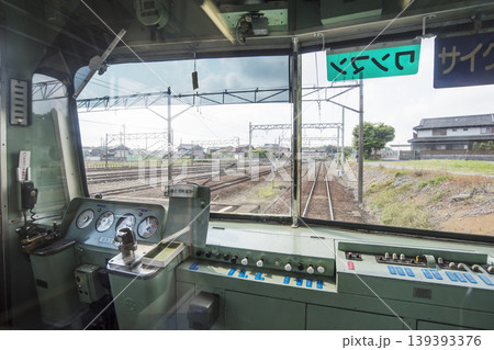 三岐鉄道　線路は続くよどこまでも　ローカル鉄道　運転席 139393376