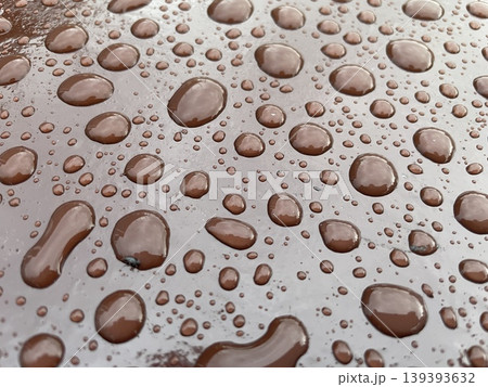 Rain droplets texture on painted metal surface Rain droplets texture on painted metal surface 139393632