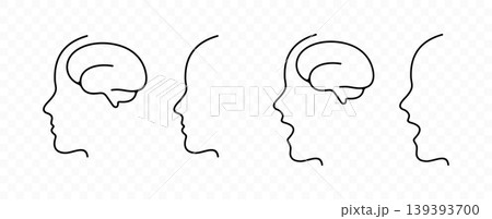 Human profile, emotional, brain and mind, graphic design. Person, face, head, psychology, intellect and thoughts, vector design and illustration Human profile, emotional, brain and mind, graphic design. Person, face, head, psychology, intellect and thoughts, vector design and illustration 139393700