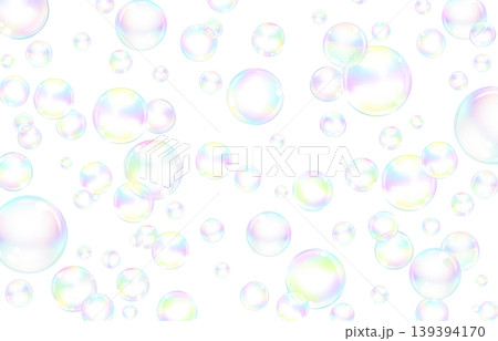 たくさんのシャボン玉の背景素材 たくさんのシャボン玉の背景素材 139394170