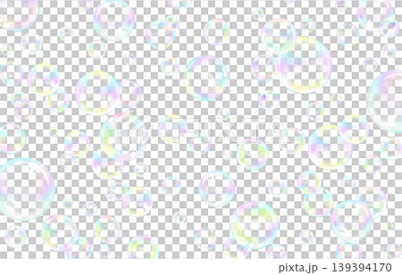 たくさんのシャボン玉の背景素材 たくさんのシャボン玉の背景素材 139394170