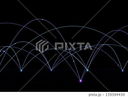 ネットワーク線と光点 ネットワーク線と光点 139394430
