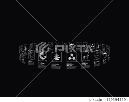 デジタル分析画面の円形配置 139394529
