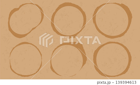 Cardboard with a cup stain. Coffee, tea mug trace Cardboard with a cup stain. Coffee, tea mug trace 139394613