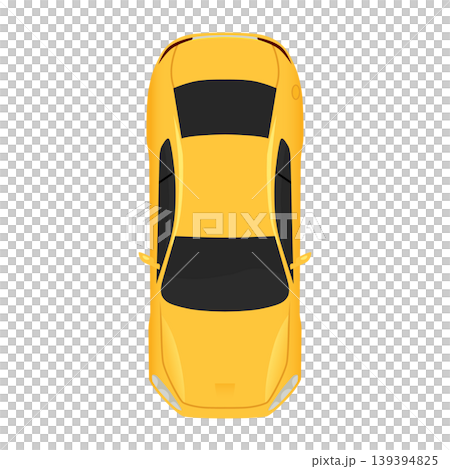 Yellow sports car aerial view stock illustration Yellow sports car aerial view stock illustration 139394825