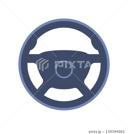 Realistic car steering wheel. Auto part for control drive and turn. Leather automobile steering wheel with mode and vehicle horn button. Vector illustration. Realistic car steering wheel. Auto part for control drive and turn. Leather automobile steering wheel with mode and vehicle horn button. Vector illustration. 139394862