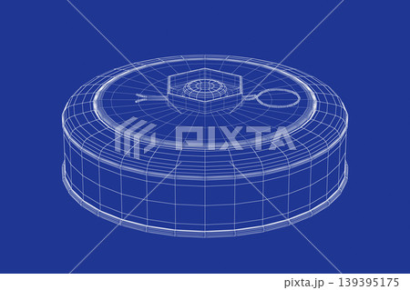 3D model of land mine 139395175