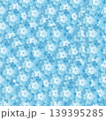 Spring pattern with blue hydrangeas 139395285