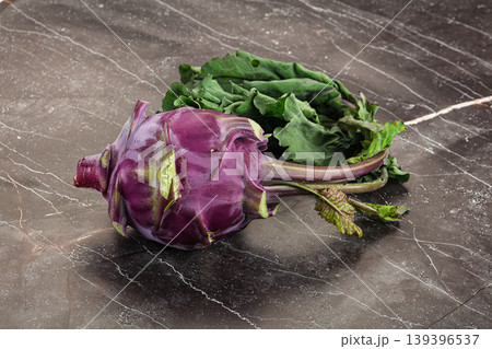 Ripe fresh violet kohlrabi cabbage Ripe fresh violet kohlrabi cabbage 139396537