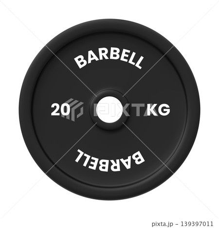 A realistic black weightlifting disc icon, 20 kilograms, a power load. A realistic black weightlifting disc icon, 20 kilograms, a power load. 139397011