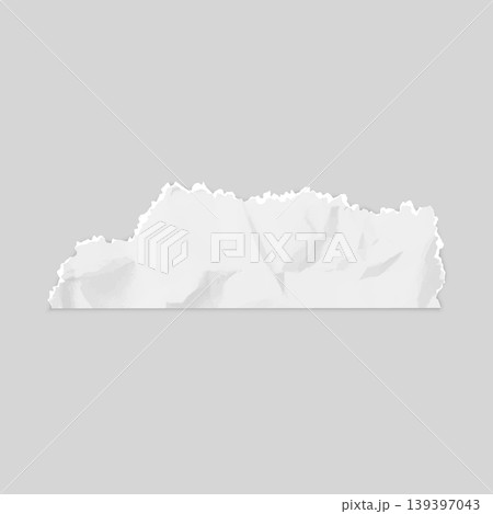 A strip of torn white paper with a wrinkled texture and a jagged top edge A strip of torn white paper with a wrinkled texture and a jagged top edge 139397043