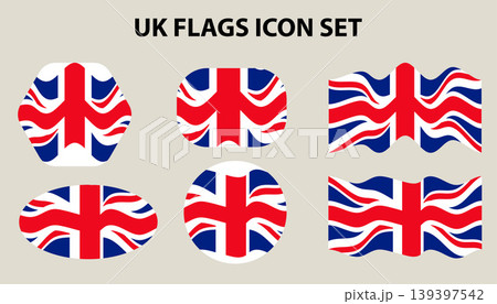 UK Flags Icon United Kingdom Waving Icon Collection.Vector Illustration UK Flags Icon United Kingdom Waving Icon Collection.Vector Illustration 139397542