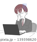 デスクワークで疲れている男性 139398620