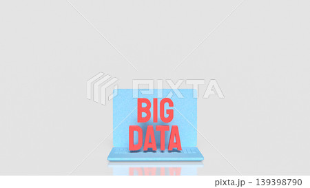 Digital Big Data Laptop Concept 3d render. Digital Big Data Laptop Concept 3d render. 139398790