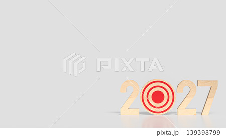 Visionary Target Goals for 2027 3d render. Visionary Target Goals for 2027 3d render. 139398799