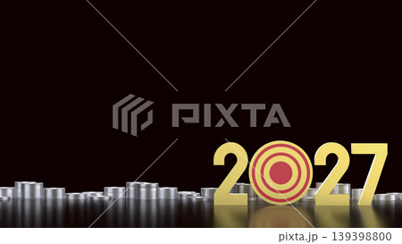 Financial Target Growth Vision for 2027 3d render. Financial Target Growth Vision for 2027 3d render. 139398800