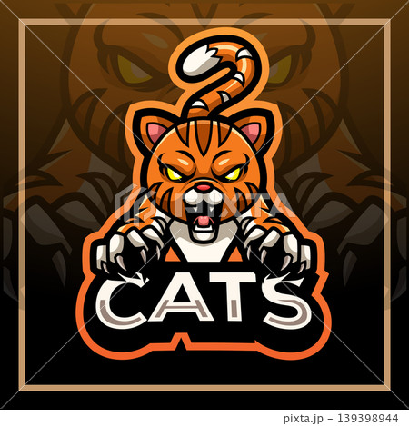 The cat mascot esport logo design The cat mascot esport logo design 139398944