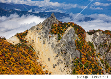 南アルプス・鳳凰三山・観音岳から見る地蔵岳のオベリスク 南アルプス・鳳凰三山・観音岳から見る地蔵岳のオベリスク 139399381