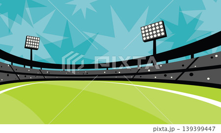 Stadium comic banner fish eyes view punchy style have blank space. Stadium comic banner fish eyes view punchy style have blank space. 139399447