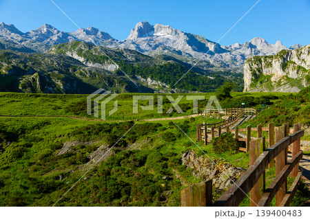 Rocky landscape of Picos de Europa 139400483