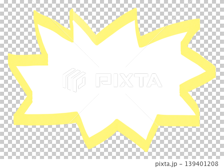 Spiky yellow speech bubble Spiky yellow speech bubble 139401208