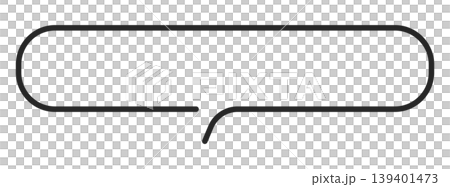 隙間のあるシンプルな吹き出し 隙間のあるシンプルな吹き出し 139401473