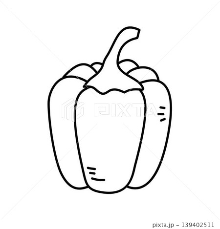 bell pepper outline illustration vegetable 139402511