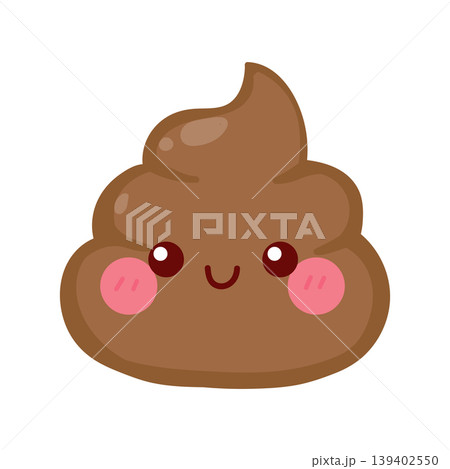 Cute happy poop for kids potty trainingのイラスト素材 [139402550] - PIXTA