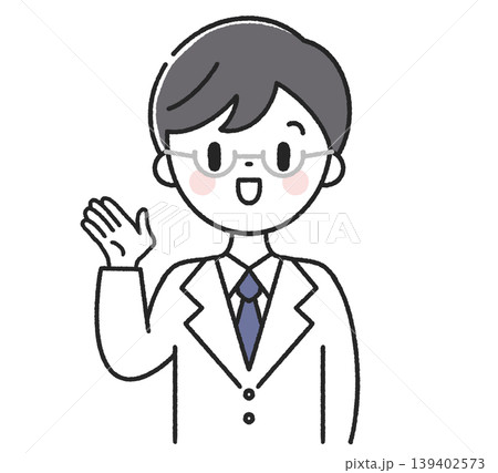 案内をする男性医師 案内をする男性医師 139402573