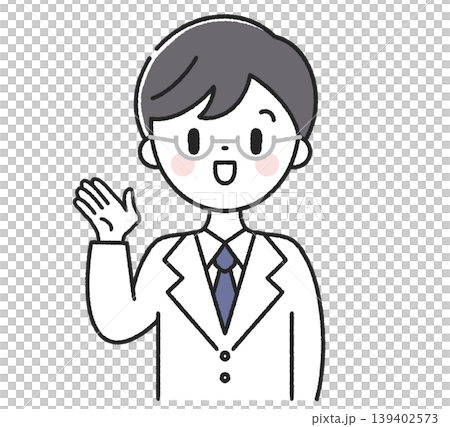 案内をする男性医師 案内をする男性医師 139402573