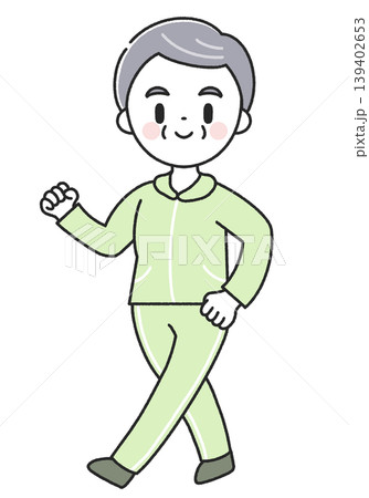 ウォーキングをするシニア男性 139402653