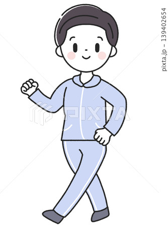ウォーキングをする男性 139402654