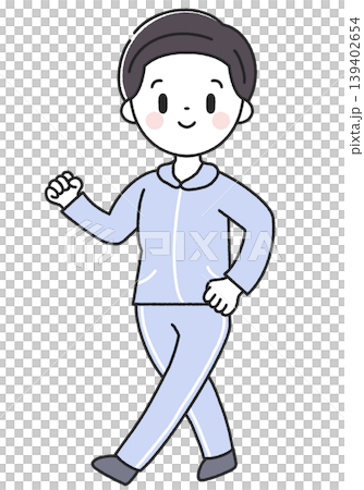 ウォーキングをする男性 139402654