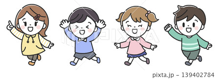 走っている子供達 139402784