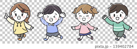 走っている子供達 139402784