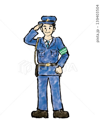 警察官の手書きイラスト 139403504
