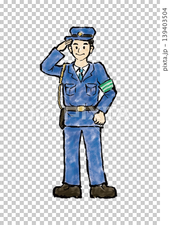 警察官の手書きイラスト 139403504