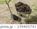 Wheelbarrow Loaded with Compost for Gardening Work 139403741