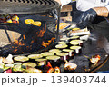 Grilling Fresh and Delicious Vegetables on a BBQ Grill Outdoors 139403744