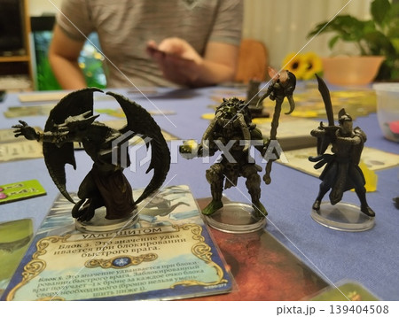 Mozyr, Belarus, April 10 2025: Mage Knight Ultimate Edition playable board game characters. 139404508