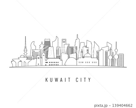 Detailed Kuwait city skyline vector illustration. Detailed Kuwait city skyline vector illustration. 139404662