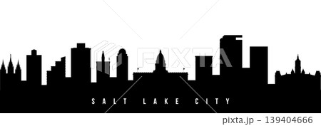 Vector silhouette illustration of Salt lake city urban skyline. Vector silhouette illustration of Salt lake city urban skyline. 139404666