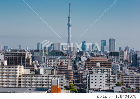 東京スカイツリーを望む都市の絶景写真 東京スカイツリーを望む都市の絶景写真 139404979