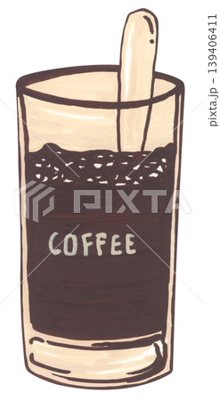 Handdrawn Coffee Cup Illustration 139406411