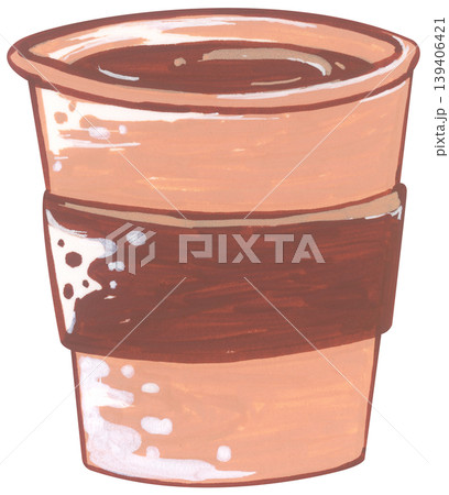 Handdrawn Coffee Cup Illustration 139406421