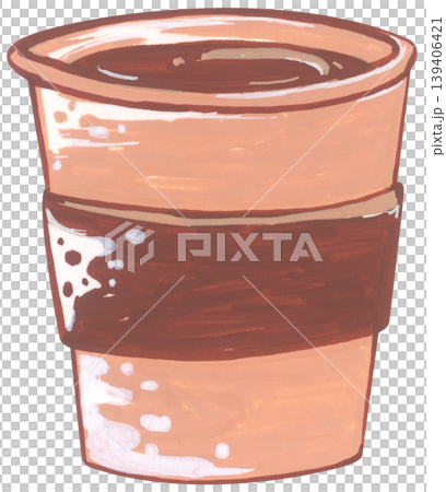 Handdrawn Coffee Cup Illustration 139406421