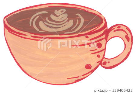 Handdrawn Coffee Cup Illustration 139406423