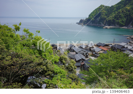 兵庫県・美方郡・余部鉄橋・余部駅からの眺め 139406463
