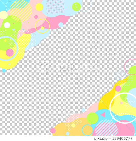 カラフルポップな抽象フレーム1_正方形 139406777
