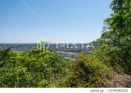 岩船山の展望所から見た景色（栃木県栃木市） 139406928